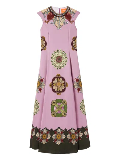 LA DOUBLEJ PARK AVE PRINT MIDI DRESS