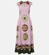La Doublej Park Ave Printed Maxi Dress In Pink