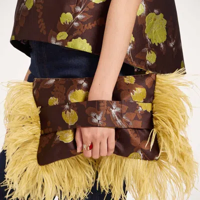 La Doublej Party Pochette In Devon Brown