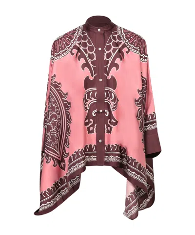 La Doublej Pattern Printed Shirt In Pink