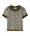 La Doublej Patterned Beaded Top In Multi