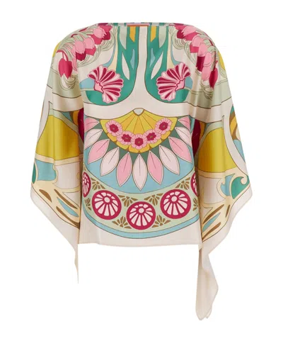 La Doublej Patterned Blouse In Yellow