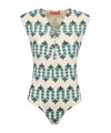 La Doublej Patterned Bodysuit In Multi
