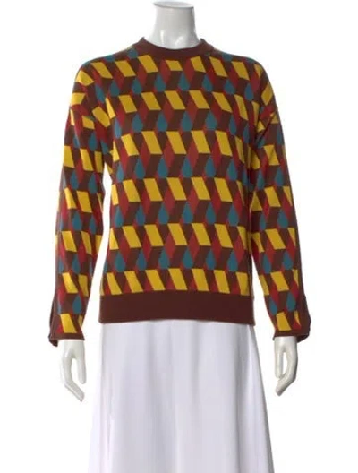 Pre-owned La Doublej Patterned Crew Neck Sweater In Multi