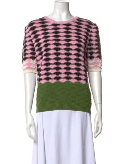 Pre-owned La Doublej Patterned Crew Neck Top W/ Tags In Multi