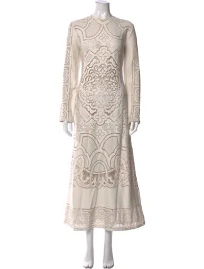 Pre-owned La Doublej Patterned Long Dress In Neutrals