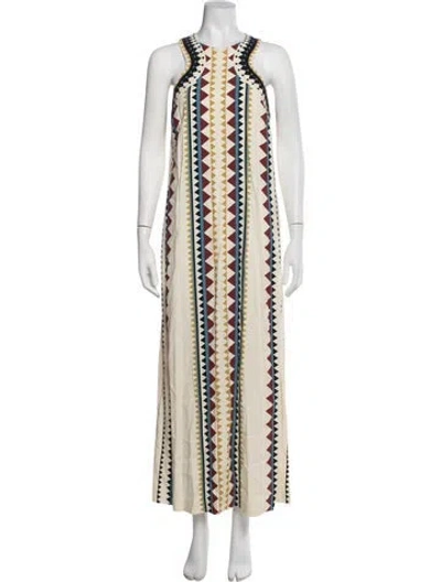 Pre-owned La Doublej Patterned Long Dress W/ Tags In Neutrals