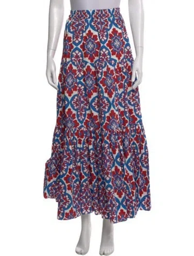 Pre-owned La Doublej Patterned Long Skirt In Multi