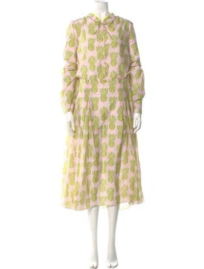 Pre-owned La Doublej Patterned Midi Length Dress In Multi