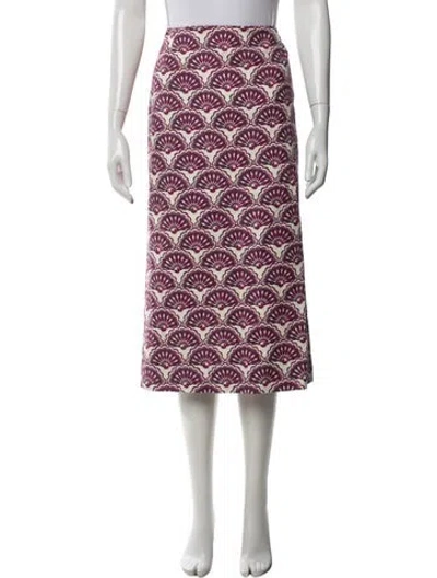 Pre-owned La Doublej Patterned Midi Length Skirt In Multicolor