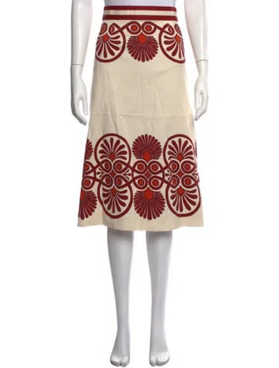 Pre-owned La Doublej Patterned Midi Length Skirt In Multicolor
