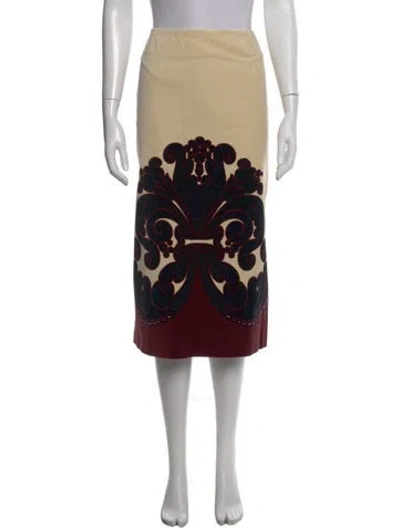 Pre-owned La Doublej Patterned Midi Length Skirt W/ Tags In Neutral
