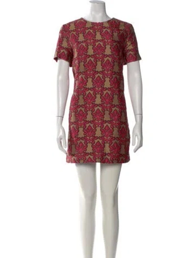 Pre-owned La Doublej Patterned Mini Dress In Black
