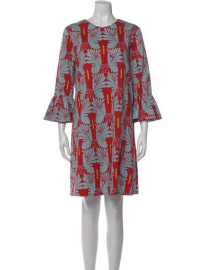 Pre-owned La Doublej Patterned Mini Dress W/ Tags In Red
