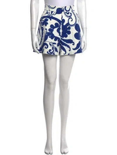 Pre-owned La Doublej Patterned Mini Shorts In Blue/white