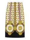 La Doublej Patterned Pencil Skirt In White