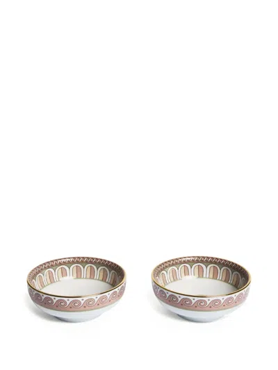 LA DOUBLEJ PATTERNED PORCELAIN BOWLS (SET OF TWO)