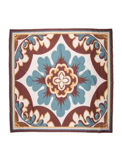 Pre-owned La Doublej Patterned Scarf W/ Tags In Brown