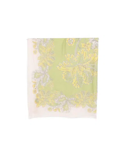 La Doublej Patterned Scarf In Yellow
