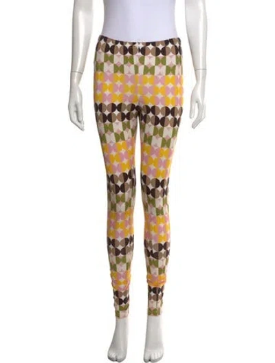 Pre-owned La Doublej Patterned Skinny Leg Pants In Multicolor