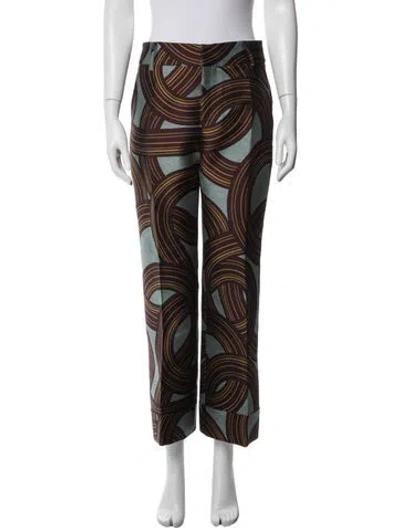 Pre-owned La Doublej Patterned Straight Leg Pants W/ Tags In Black