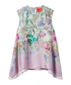 La Doublej La Double J San Carlo Floral-printed Silk-twill Top In Pink