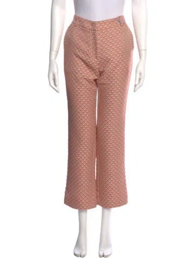 Pre-owned La Doublej Patterned Wide Leg Pants W/ Tags In Pink