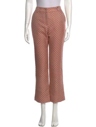 Pre-owned La Doublej Patterned Wide Leg Pants W/ Tags In Pink