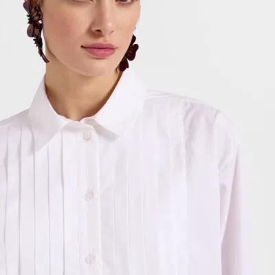 La Doublej Peggy Shirt In Solid White