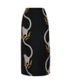 La Doublej Pencil Skirt In Melograno Black & White