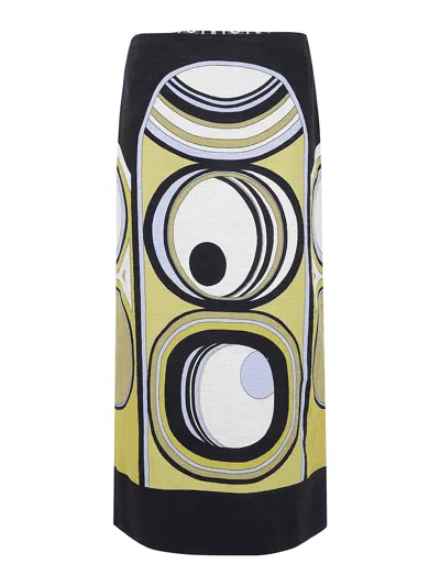 La Doublej Pencil Skirt In Multicolour
