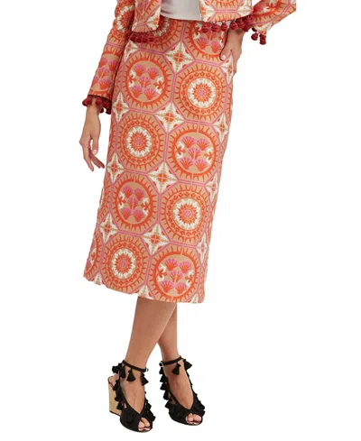 La Doublej Pencil Skirt In Orange