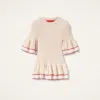 La Doublej Peplum Tee In Solid Light Beige