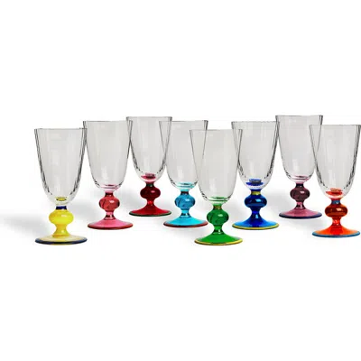 La Doublej Perfetto Wine Glasses Set Of 8 In Mixed