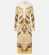 La Doublej Perry Printed Midi Dress In Spells Placée