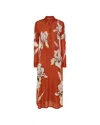La Doublej Perry Street Dress In Iris Placée Dark Orange