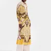 La Doublej Perry Printed Midi Dress In Spells Placée Yellow