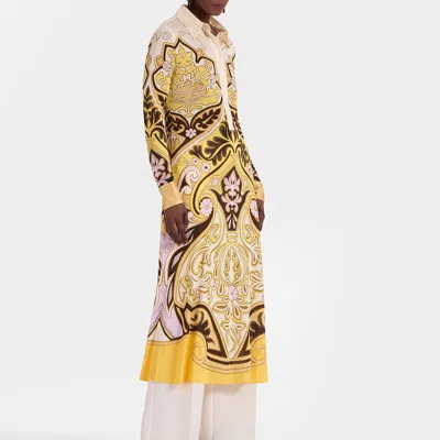 La Doublej Perry Street Dress In Spells Placée Yellow