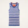 La Doublej Perry Street Top In Multicolor Violet & Blue