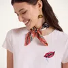 La Doublej Petaltail Mini Foulard In Petaltail Placée Black