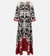 La Doublej La Double J Sorella Printed Silk-twill Maxi Dress In Multi
