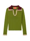 La Doublej Picket Polo Jumper In Multi