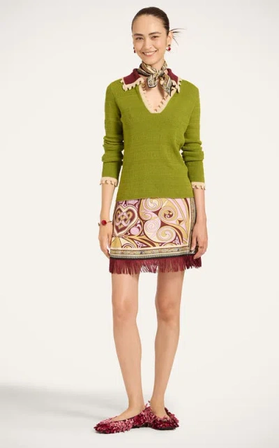 La Doublej Picket Polo Jumper In Multi