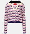 La Doublej Picket Wool-blend Polo Sweater In Multi