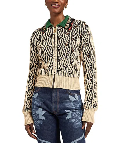 La Doublej Picture Cardigan In Brown
