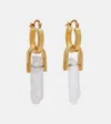La Doublej Pillar Gold-plated Pendant Earrings