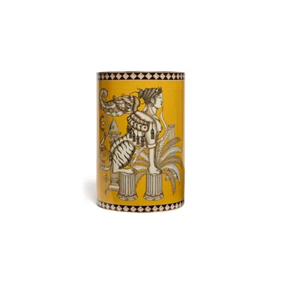 La Doublej Pillar Vase In The Sphynx Saffron