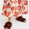 La Doublej La Double J Woman Sandals Burgundy Size 7 Textile Fibers In Solid Bordeaux