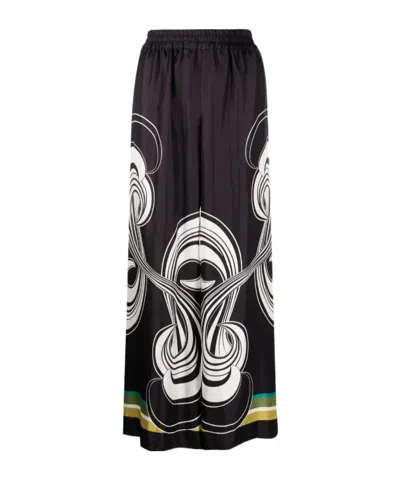 La Doublej Place Wide-leg Trousers In Black
