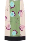 La Doublej Placée Pencil Skirt In Derby Placée Multicolor